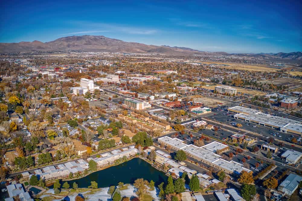 Aerial View of the Nevada Capitol of Carson City