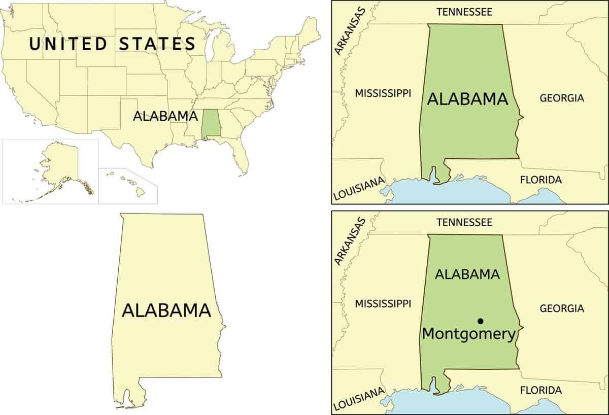 Where is the Capital of Alabama Located