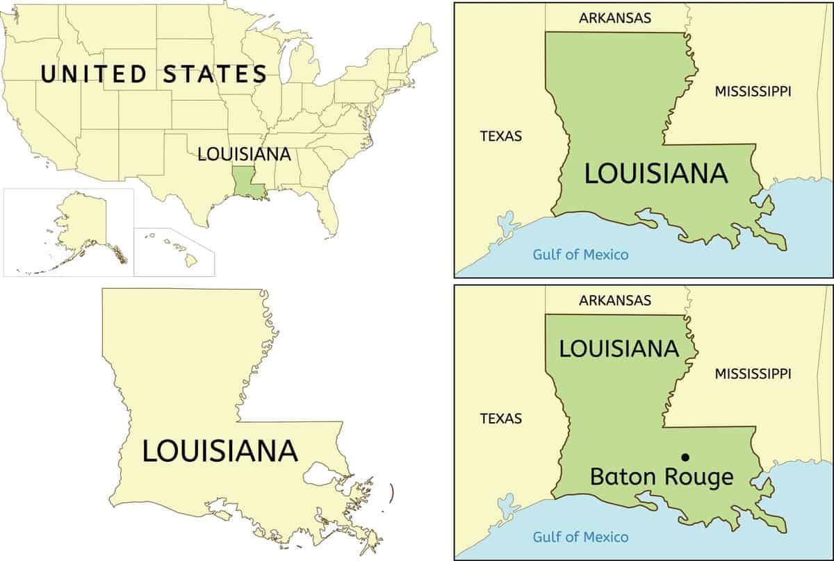 Where is the Capital of Louisiana Located