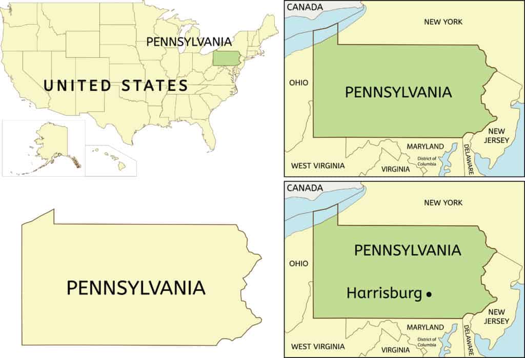 Where is the Capital of Pennsylvania Located