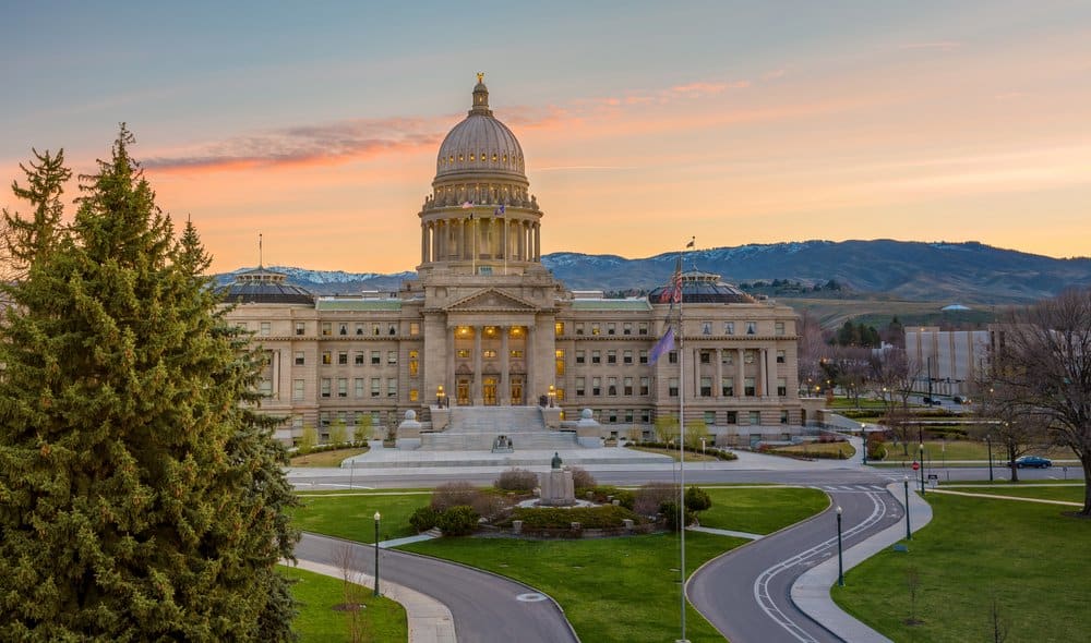 Idaho state capital in the early morning