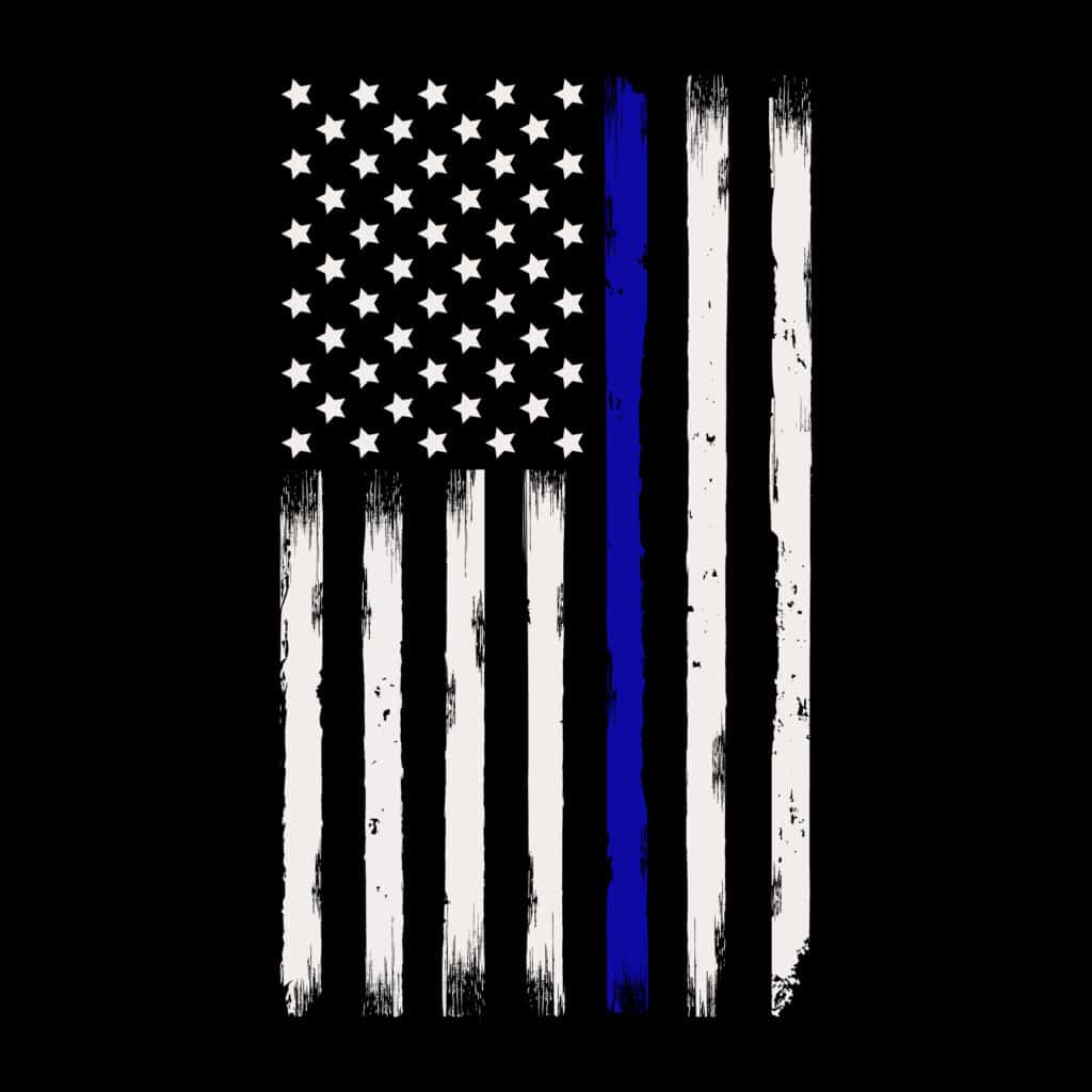 thumbnail image 2 of Thin Blue Line Flag Police Badge Stickers – 2-Pack Back The Blue Decals (5x3 Inches) Made In USA 2 of 3