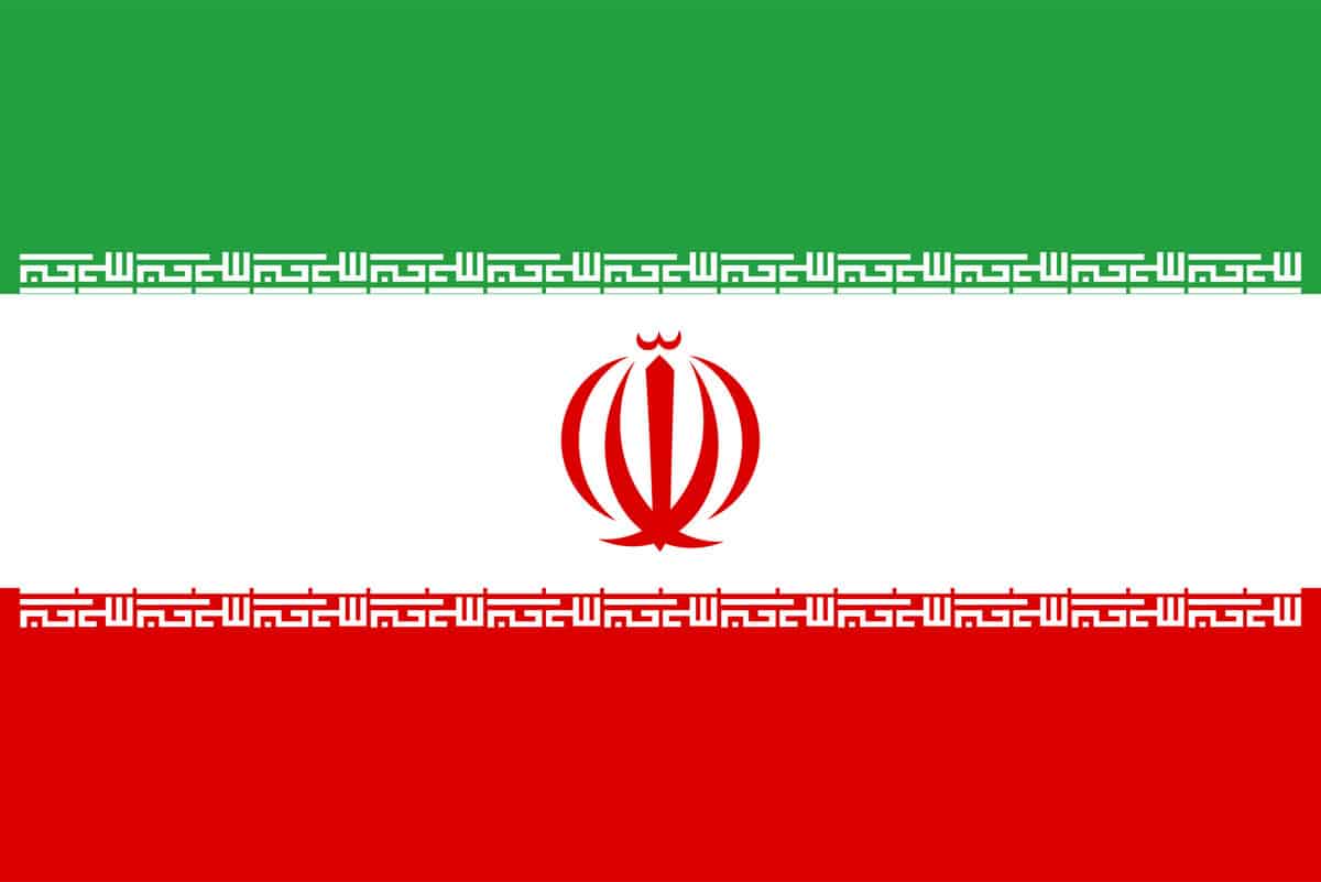Vector flag of Iran.