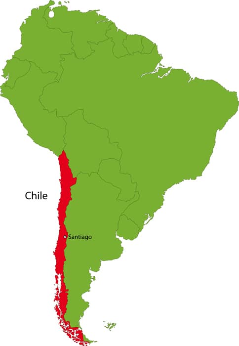 Where is the Capital of Chile Located