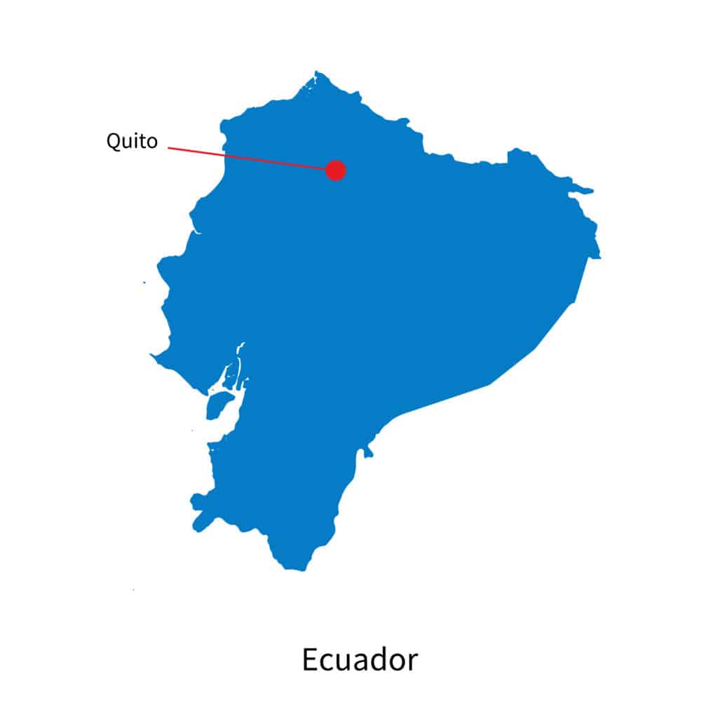 Where is the Capital of Ecuador Located.