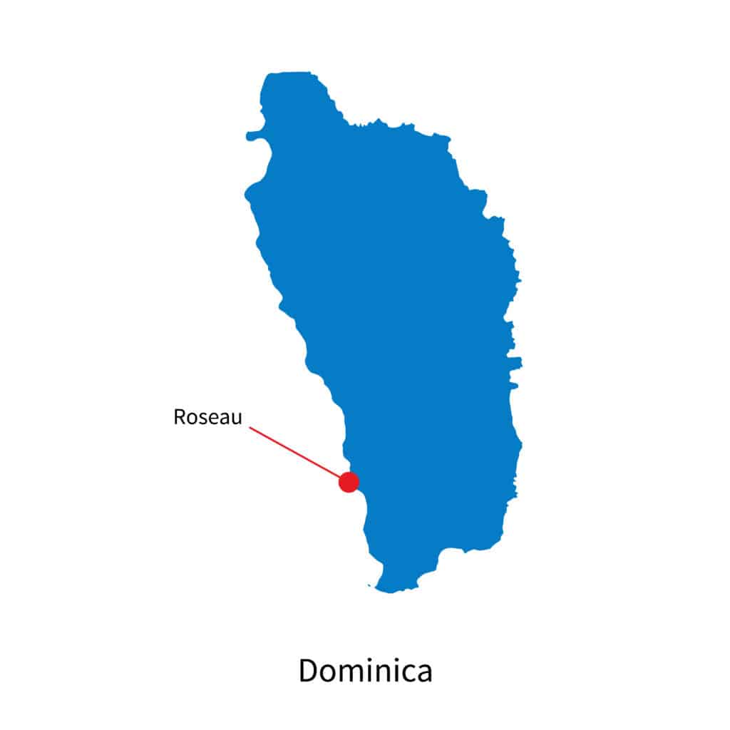 Where is the Capital of Dominica Located?