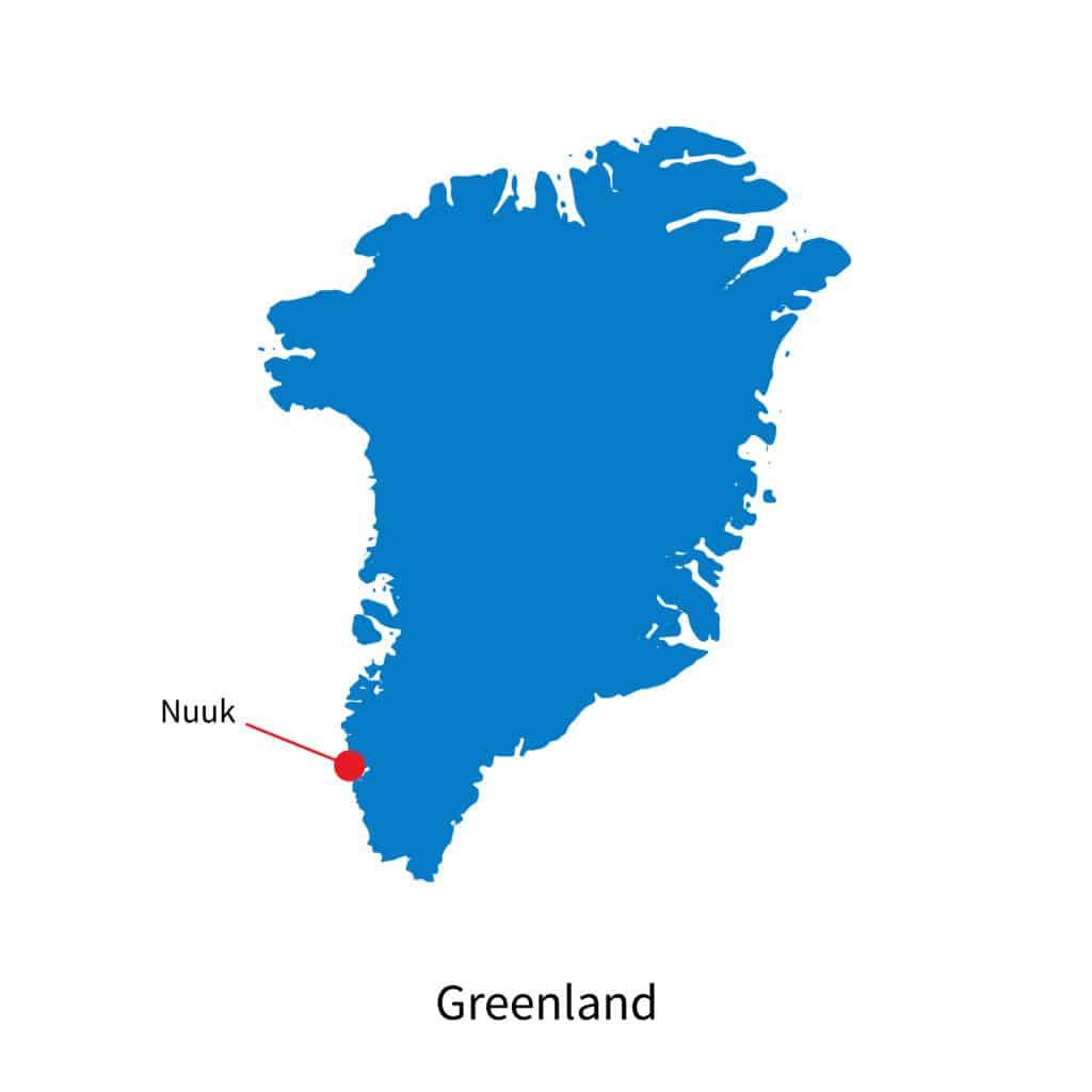 Where is the capital of Greenland Located