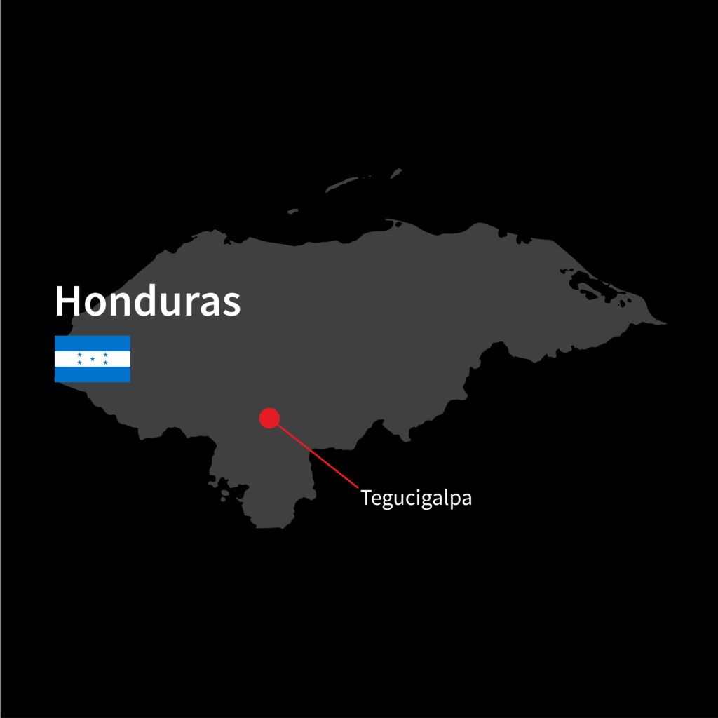 Where is the capital of Honduras located?