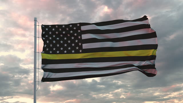What Does the Yellow Stripe in a Black and White American Flag Mean?
