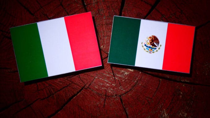 Why are the Italian and Mexican flags similar?