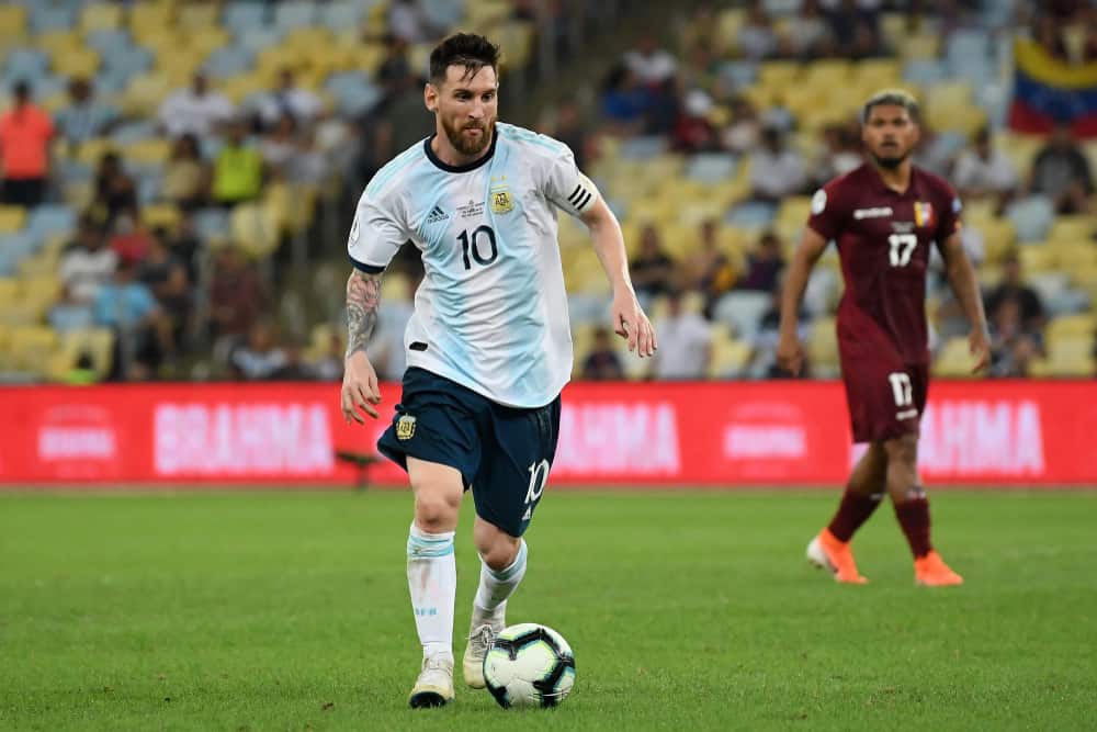 Soccer player Lionel Messi of Argentina